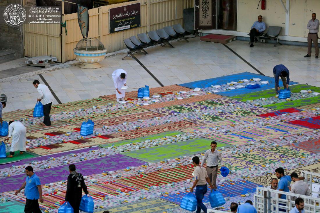  مع إطلالة شهر رمضان المبارك .. العتبة العلوية المقدسة تباشر بتوزيع 10 آلاف وجبة إفطار ضمن برنامج ضيافة أسبوعي لزائري مرقد أمير المؤمنين (عليه السلام) | 