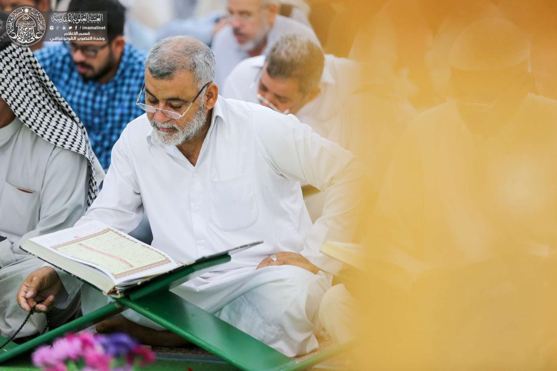 الختمة القرآنية المسائية في رواق ابي طالب داخل الصحن الحيدري الشريف | 