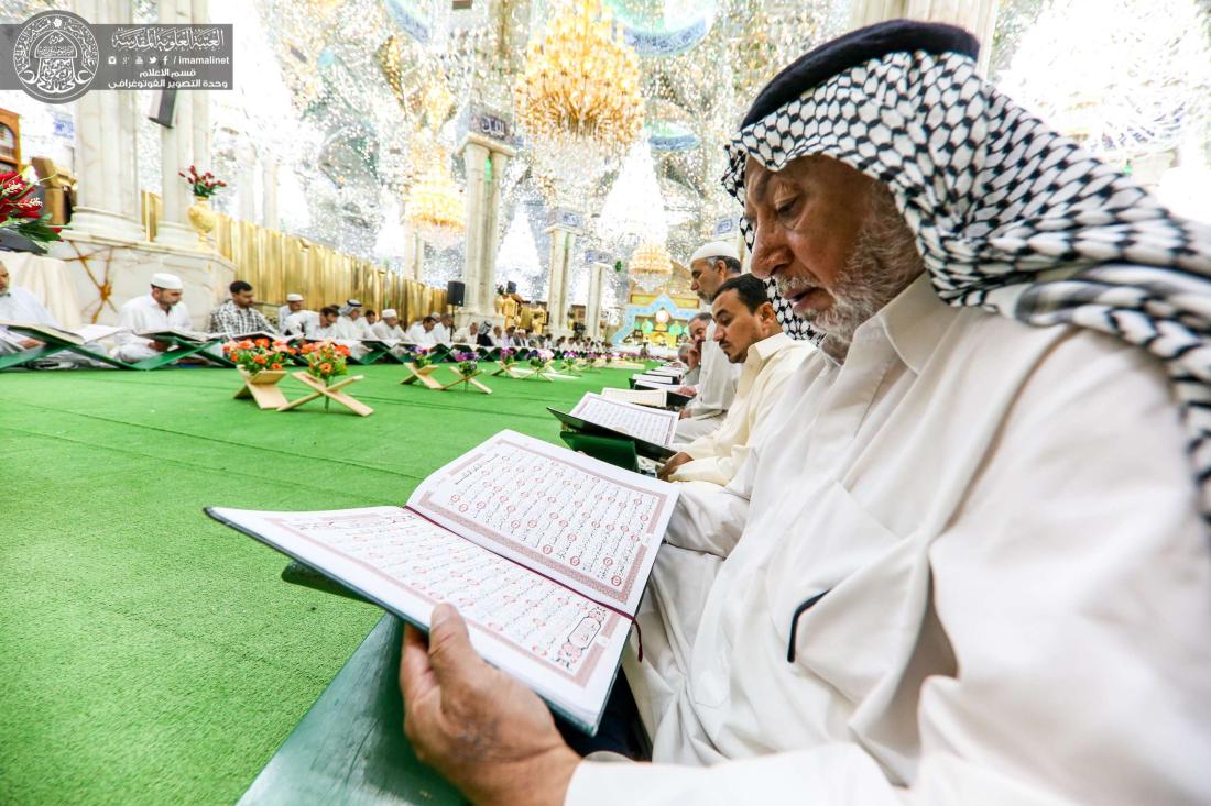 الختمة القرآنية المسائية في رواق ابي طالب داخل الصحن الحيدري الشريف | 