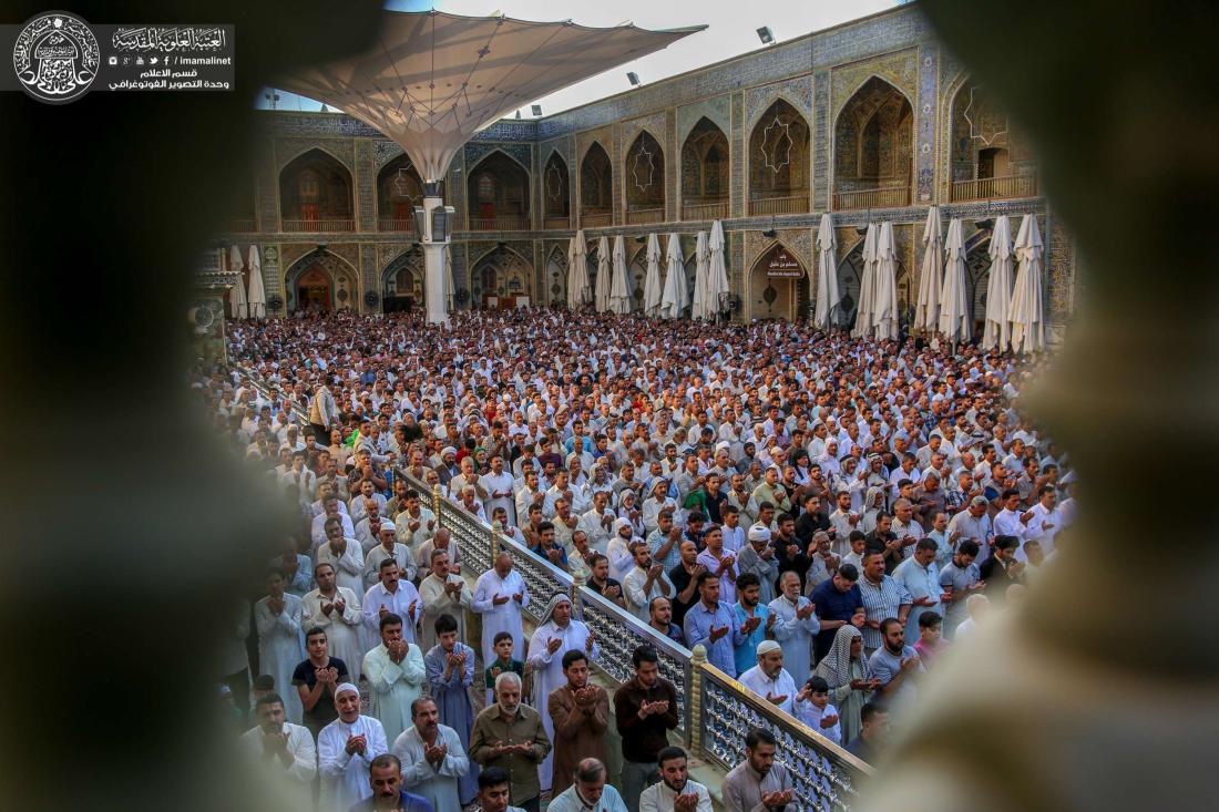 اقامة صلاة عيد الفطر المبارك في الصحن العلوي الشريف | 