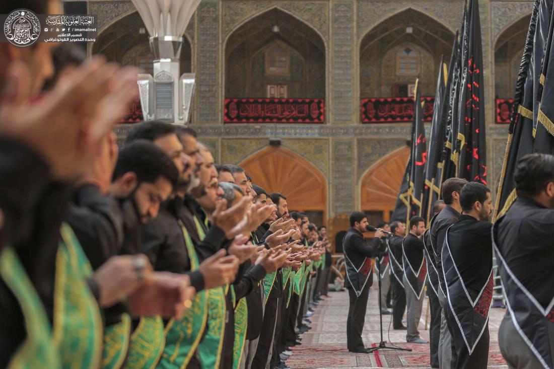 منتسبوا العتبة العلوية المقدسة يحيون ذكرى شهادة الامام زين العابدين (عليه السلام). | 