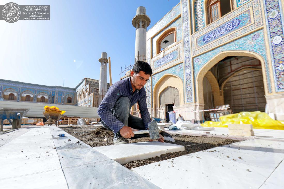 تصاعد وتيرة الإنجاز في مشروع صحن السيدة فاطمة الزهراء (عليها السلام )  | 