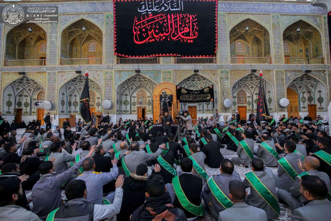 منتسبو العتبة العلوية المقدسة يحيون ذكرى وفاة ام البنين (عليها السلام) في الصحن الحيدري الشريف  | 