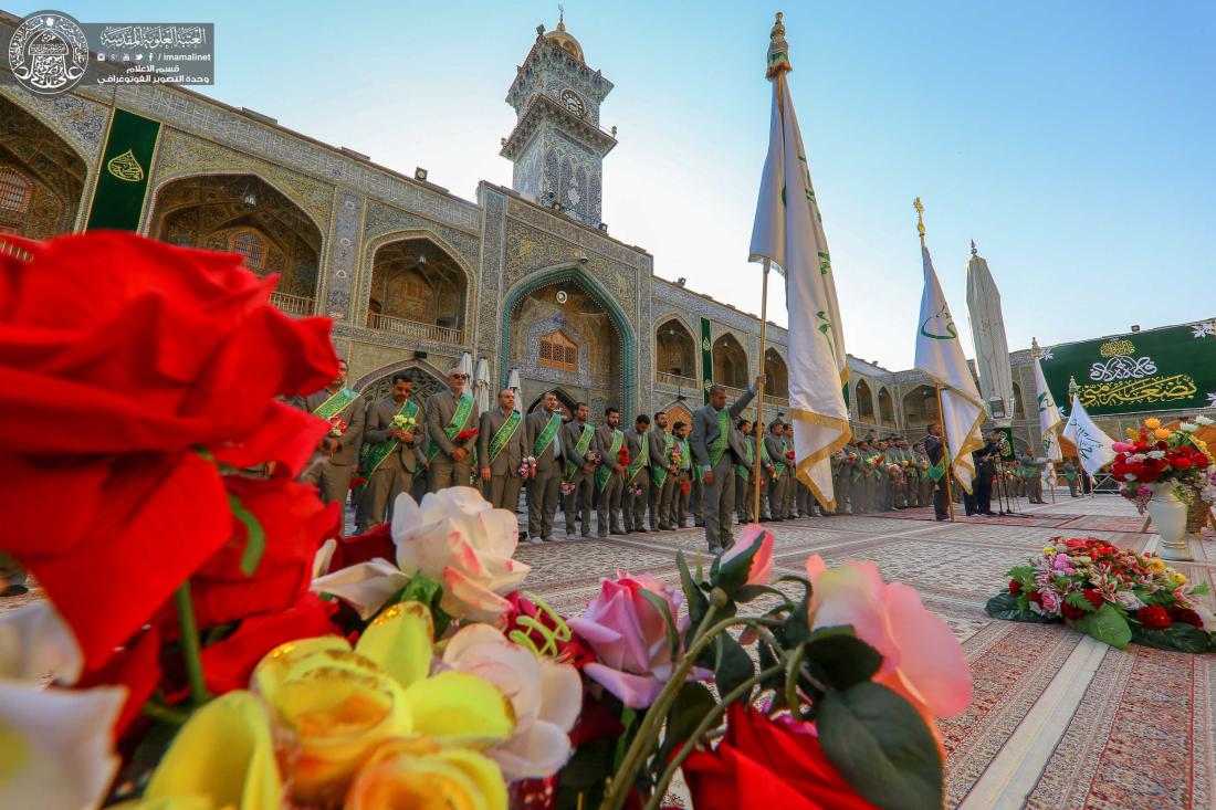 منتسبو العتبة العلوية المقدسة يحيون ذكرى ولادة السيدة الزهراء (عليها السلام ) بأناشيد الولاء  | 