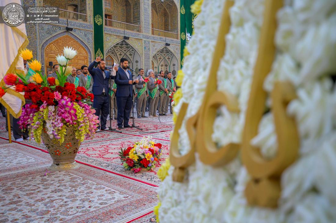 منتسبو العتبة العلوية المقدسة يحيون ذكرى ولادة السيدة الزهراء (عليها السلام ) بأناشيد الولاء  | 