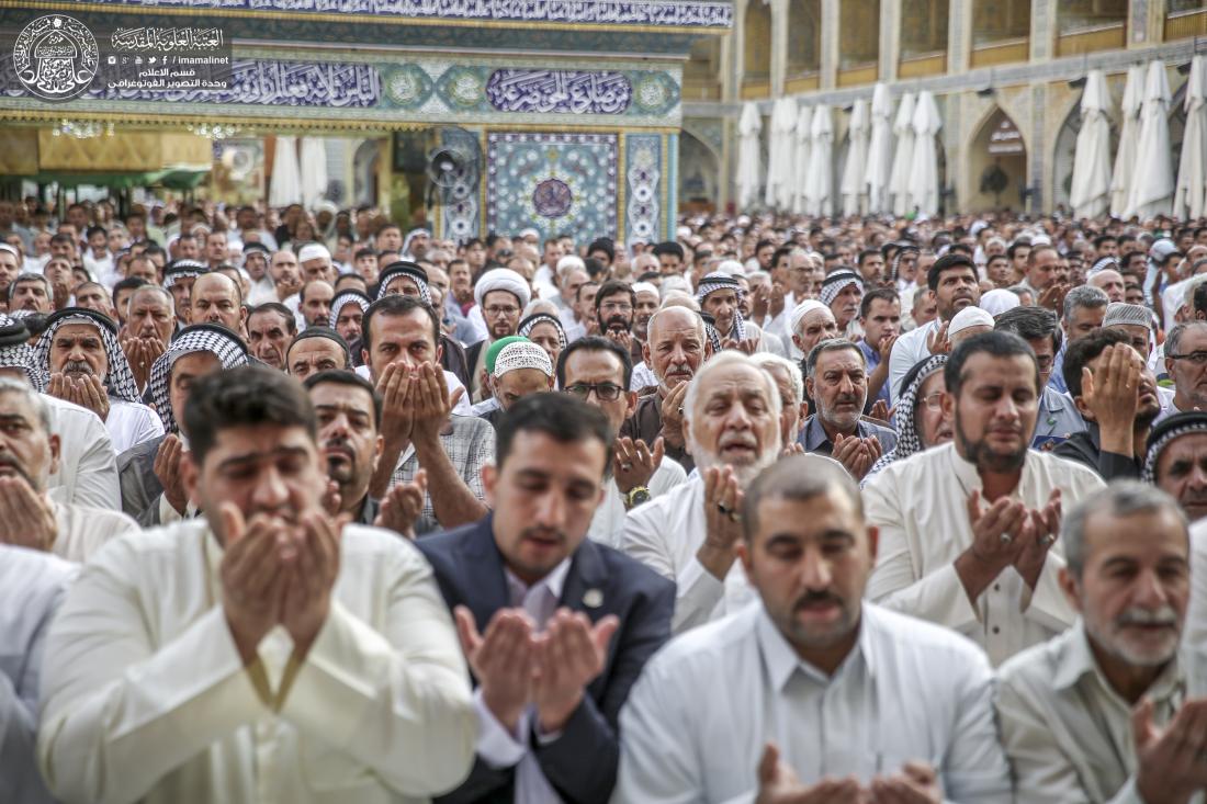 إقامة صلاة عيد الفطر المبارك في رحاب الصحن الحيدري الشريف  | 