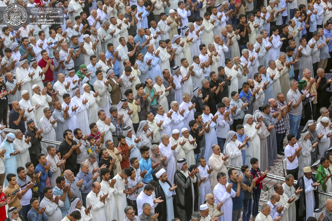 إقامة صلاة عيد الفطر المبارك في رحاب الصحن الحيدري الشريف  | 