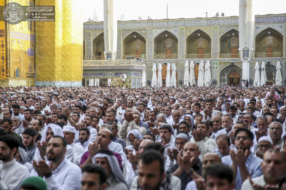 إقامة صلاة عيد الفطر المبارك في رحاب الصحن الحيدري الشريف  | 