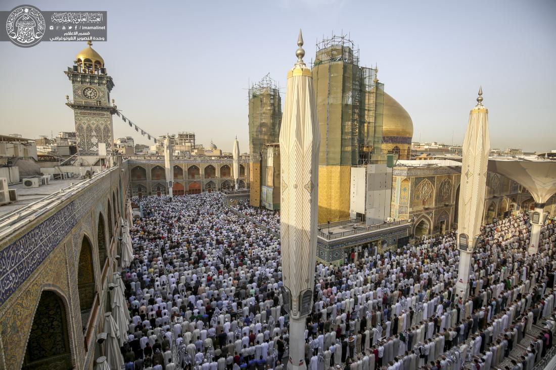 إقامة صلاة عيد الفطر المبارك في رحاب الصحن الحيدري الشريف  | 