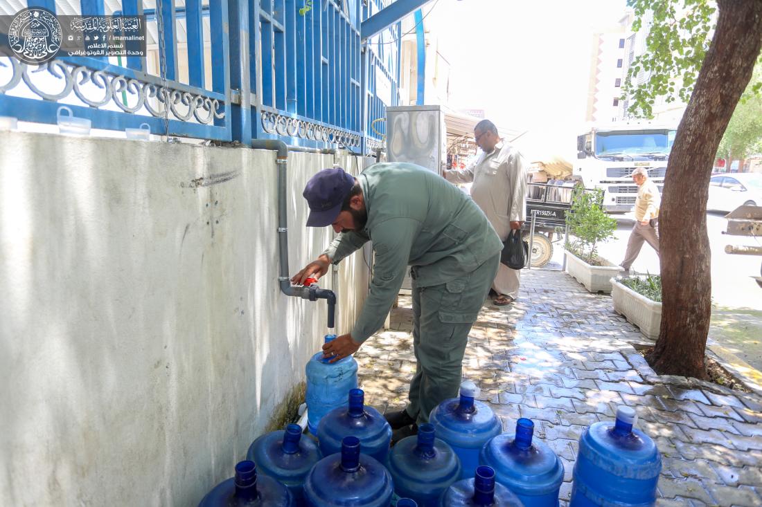 وحدة معالجة مياه الشرب (RO) في العتبة العلوية المقدسة توفر أكثر من 300 ألف لتر في اليوم الواحد لزائري مرقد أمير المؤمنين(ع) | 