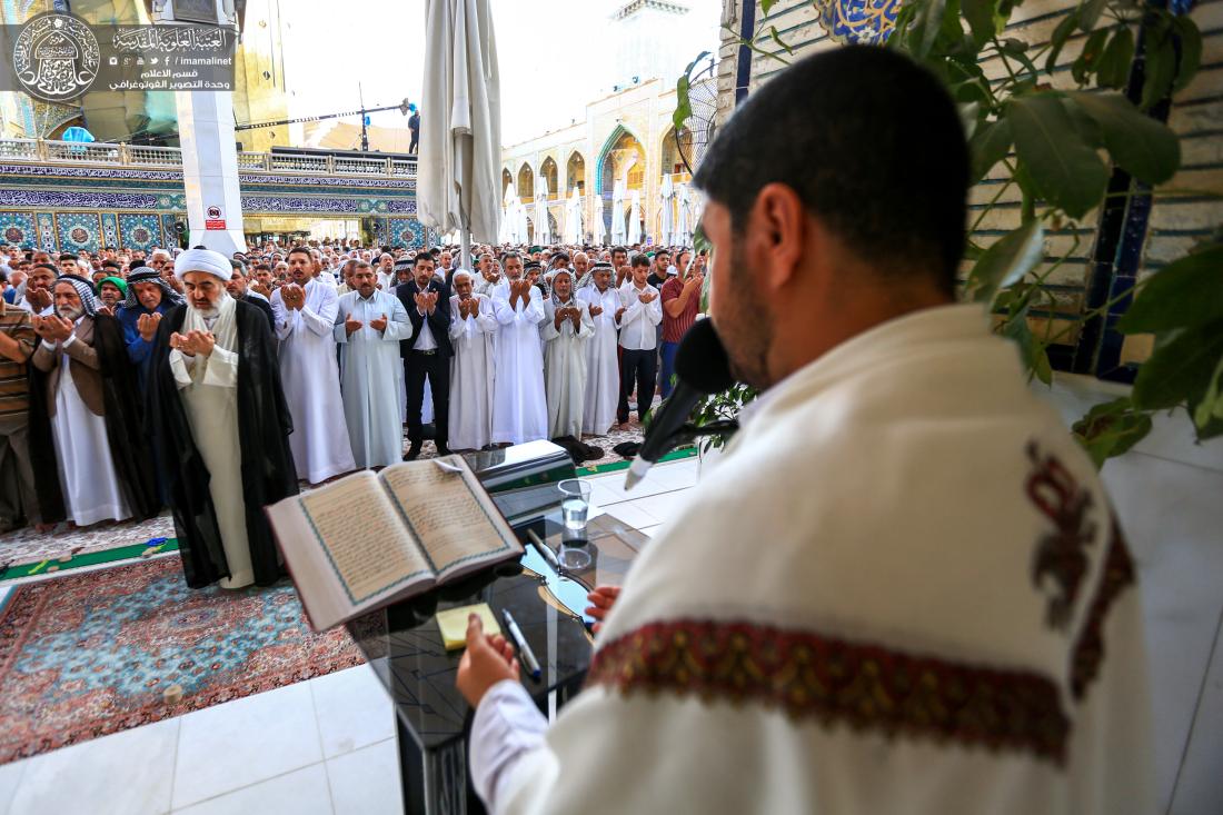 إقامة صلاة عيد الاضحى المبارك بجوار المولى امير المؤمنين (عليه السلام) . | 