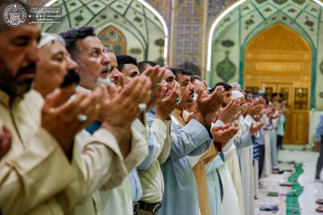 صلاة الجماعة في ليلة عيد الغدير الأغر مع حشود الملبين لنداء الولاء العلوي | 