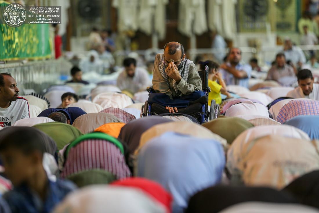 صلاة الجماعة في ليلة عيد الغدير الأغر مع حشود الملبين لنداء الولاء العلوي | 