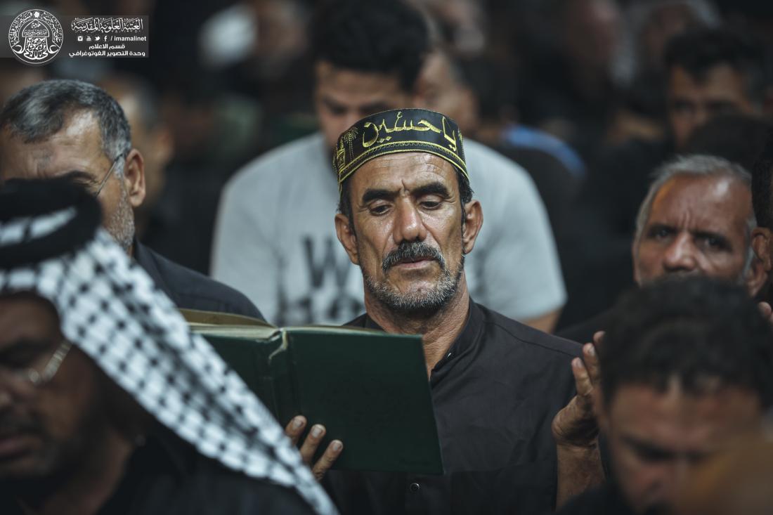 اجواء الحزن وقراءة دعاء كميل في ليلة الجمعه داخل الصحن العلوي الشريف | 