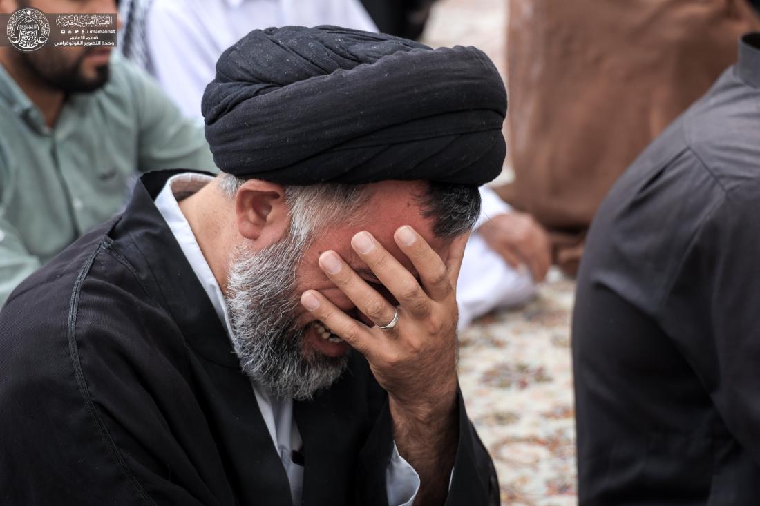أجواء الحزن في الصحن العلوي المطهر لإحياء ذكرى ليلة وفاة النبي الاعظم محمد (صلى الله عليه وآله وسلم) | 