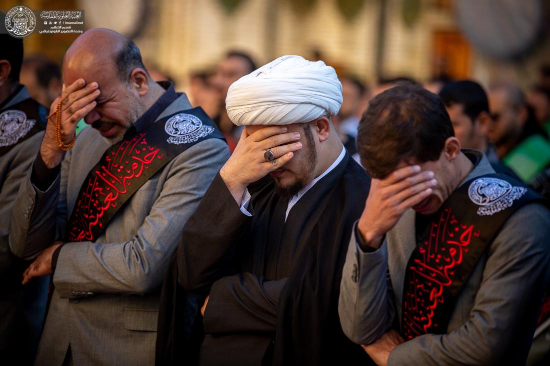 خلال الزيارة الصباحية ..منتسبو العتبة العلوية المقدسة يحيون ذكرى شهادة الزهراء (عليها السلام) في الصحن العلوي المطهر | 