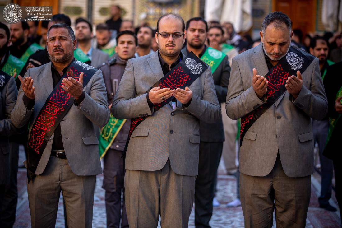 خلال الزيارة الصباحية ..منتسبو العتبة العلوية المقدسة يحيون ذكرى شهادة الزهراء (عليها السلام) في الصحن العلوي المطهر | 