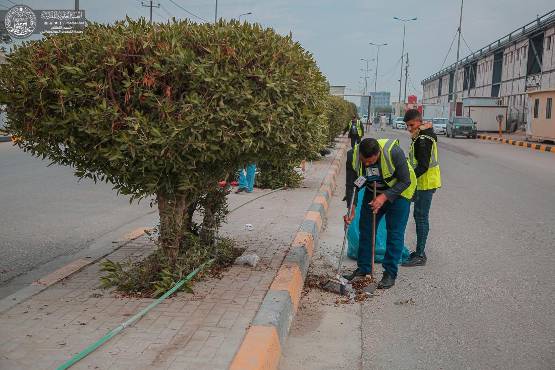 العتبة العلوية المقدسة تقوم بحملة تنظيف في شوارع المدينة القديمة والشوارع المحيطة بالصحن الشريف. | 