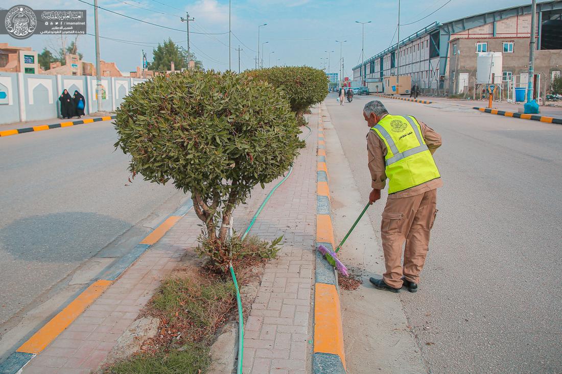 العتبة العلوية المقدسة تقوم بحملة تنظيف في شوارع المدينة القديمة والشوارع المحيطة بالصحن الشريف. | 