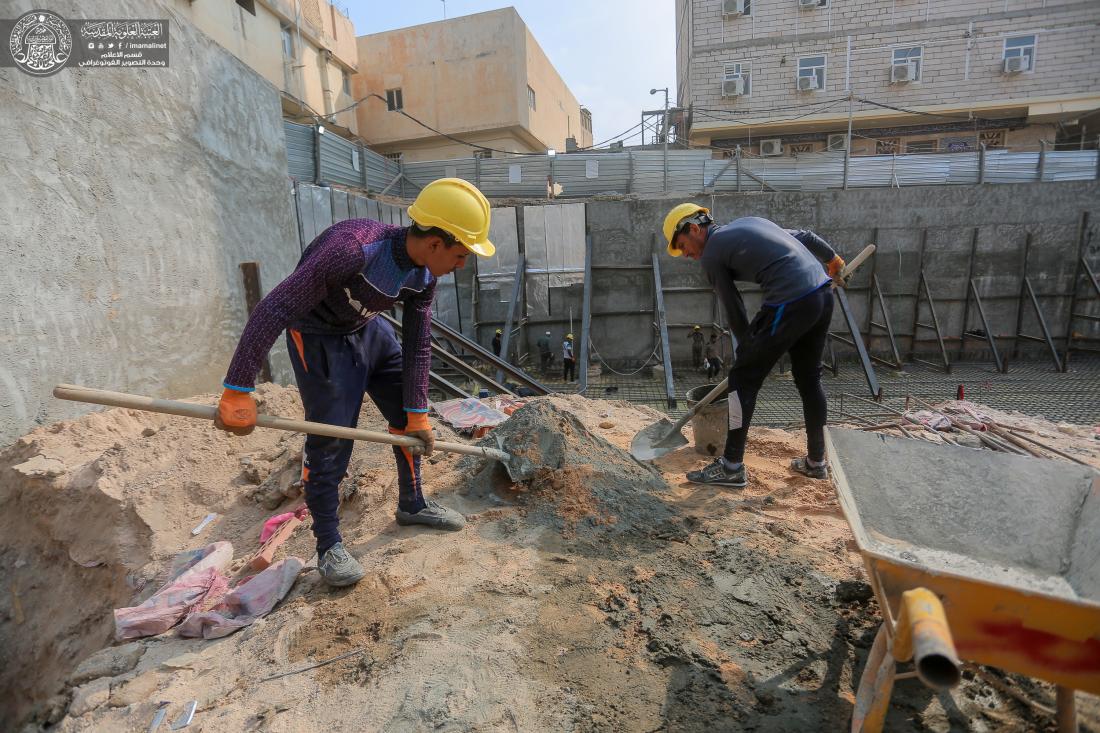  مراحل العمل في مشروع المدرسة الأساسية الذي تنفذه الكوادر الهندسية والفنية في العتبة العلوية المقدسة | 