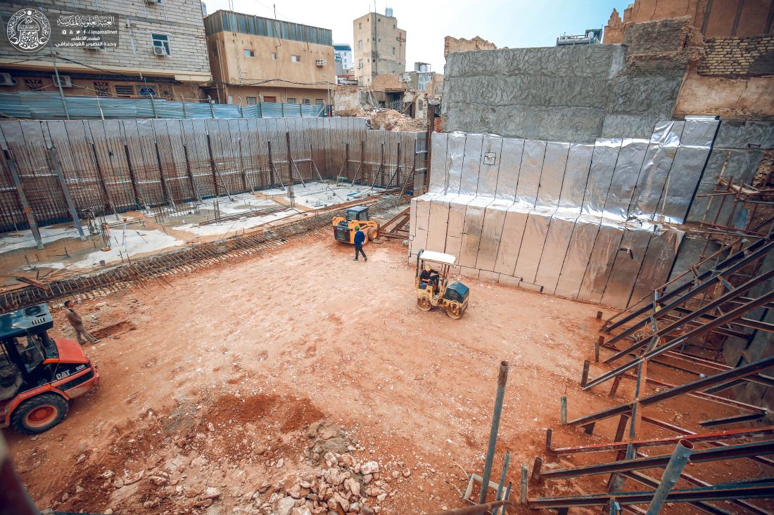  مراحل العمل في مشروع المدرسة الأساسية الذي تنفذه الكوادر الهندسية والفنية في العتبة العلوية المقدسة | 