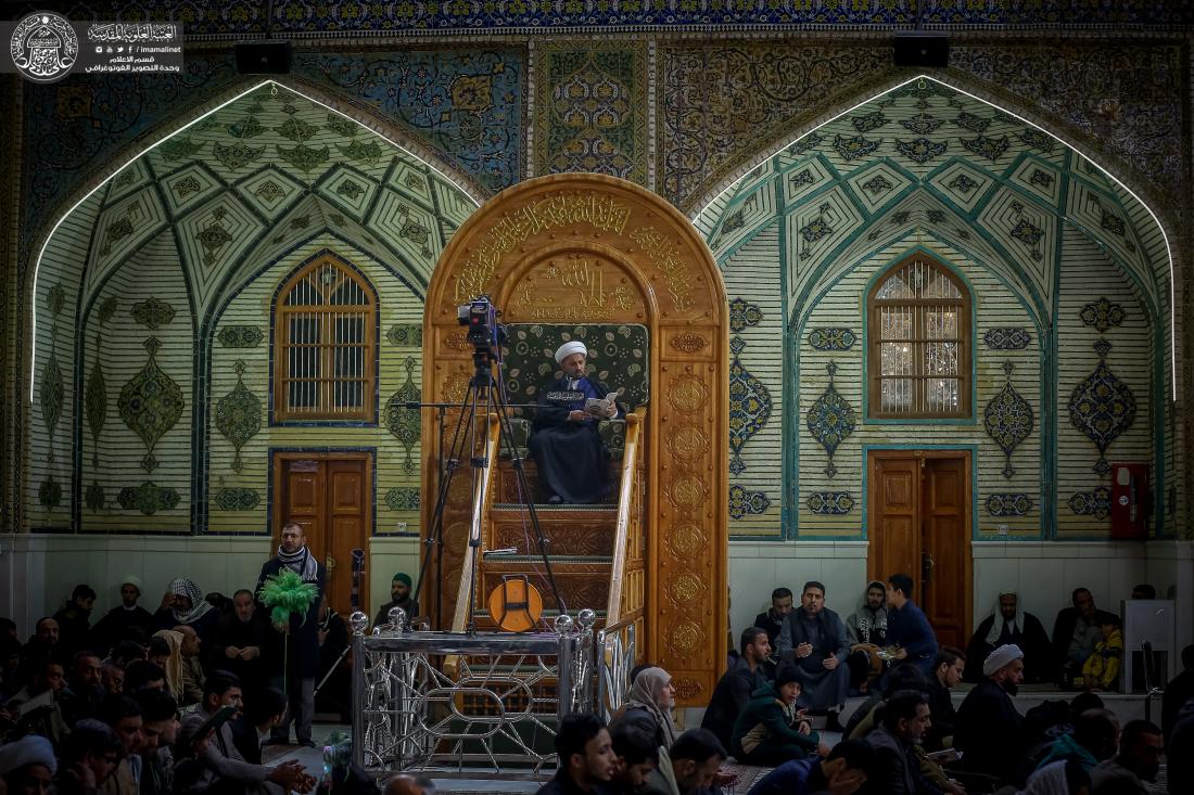 الاجواء الايمانية وقراءة دعاء التوسل في رحاب مرقد أمير المؤمنين (عليه السلام) | 