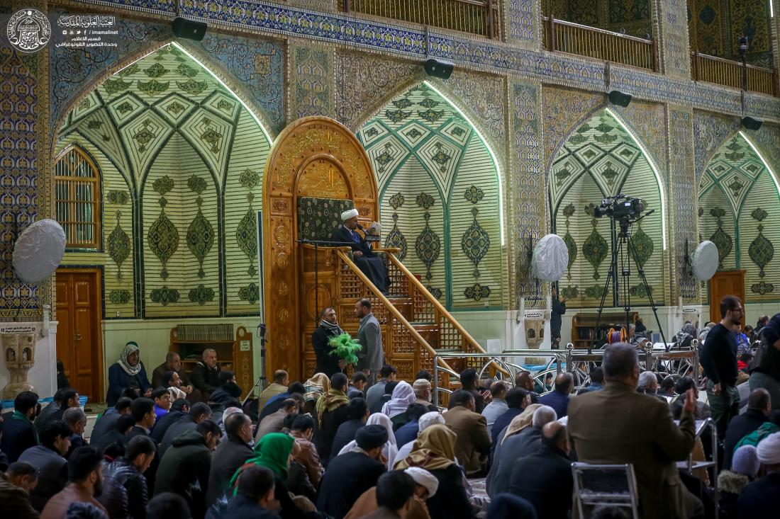 الاجواء الايمانية وقراءة دعاء التوسل في رحاب مرقد أمير المؤمنين (عليه السلام) | 