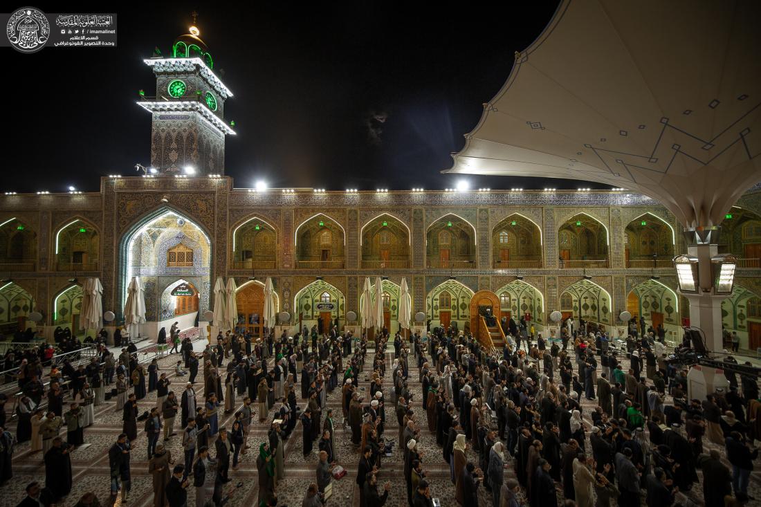 الاجواء الايمانية وقراءة دعاء التوسل في رحاب مرقد أمير المؤمنين (عليه السلام) | 