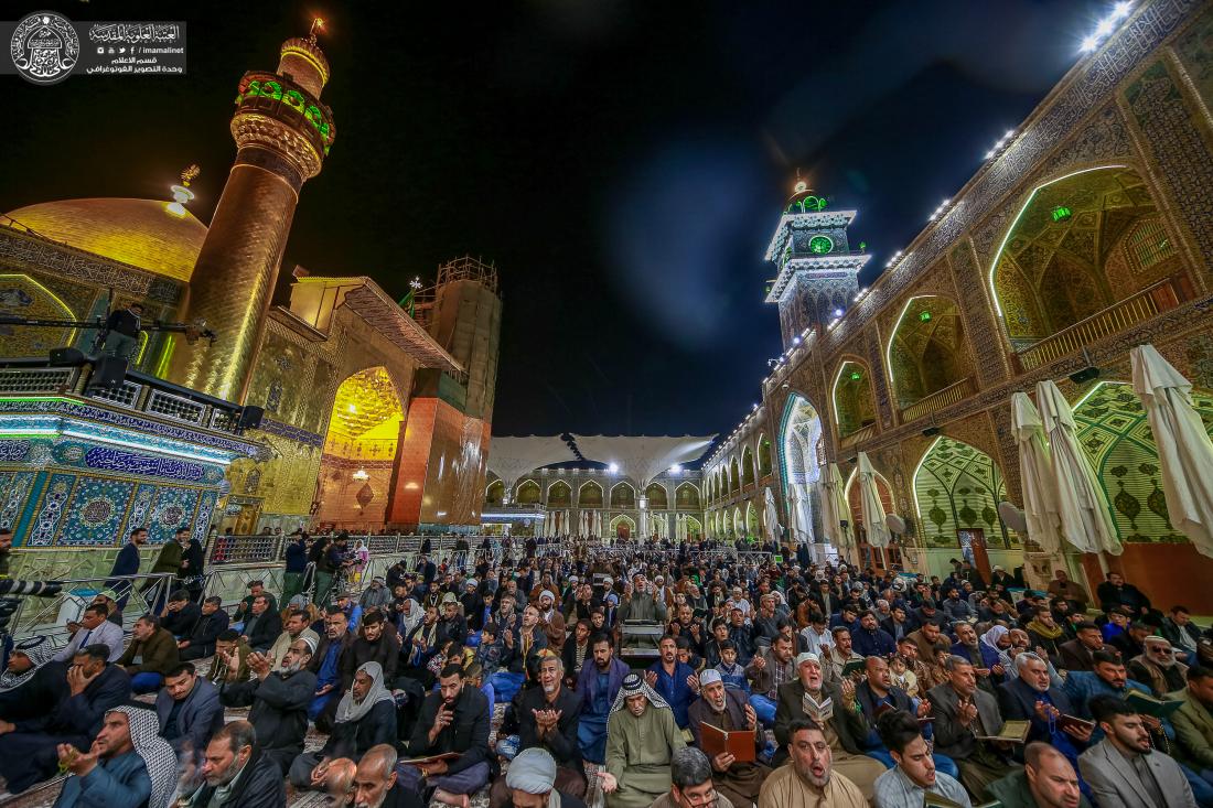 الاجواء الايمانية وقراءة دعاء التوسل في رحاب مرقد أمير المؤمنين (عليه السلام) | 