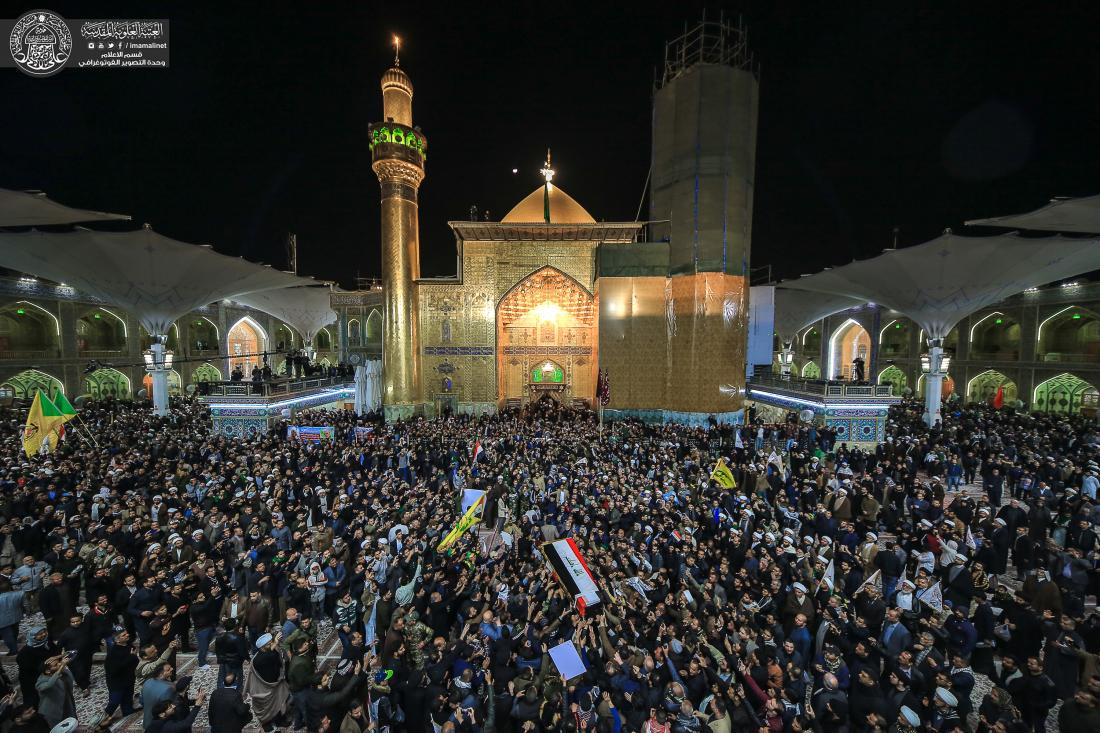 التشييع المهيب لشهداء معارك الانتصار على الإرهابيين الدواعش في الصحن الحيدري الشريف . | 