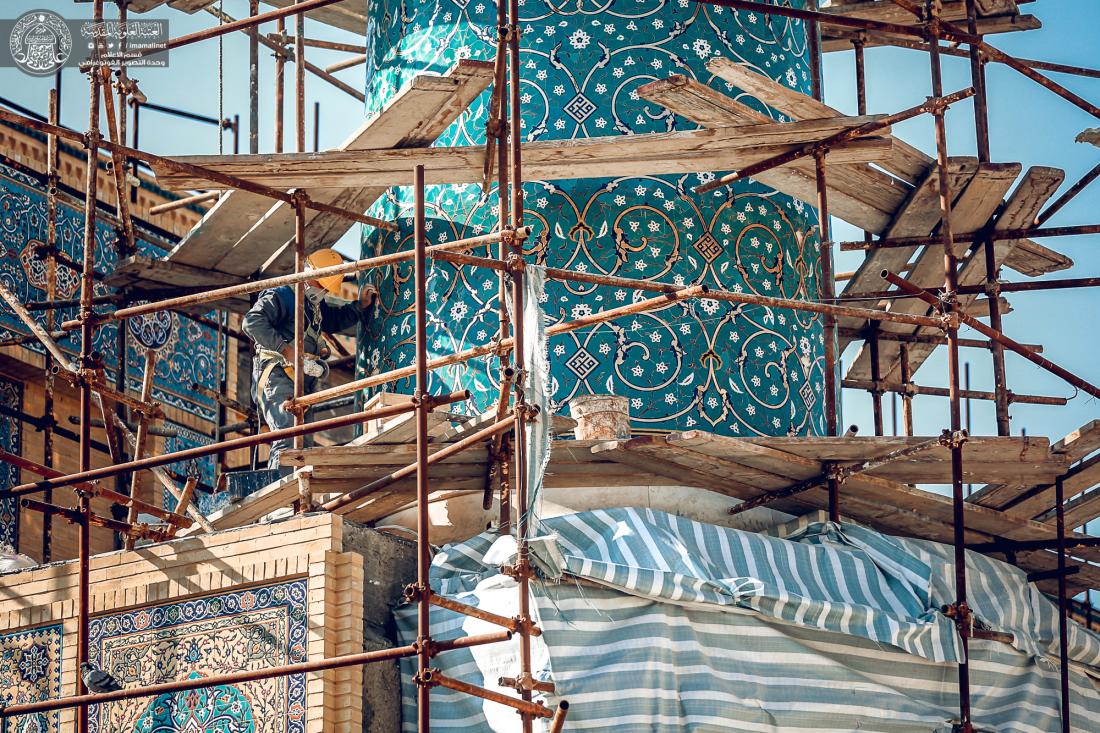جهود متواصلة ونسب انجاز متقدمة في صحن السيدة فاطمة الزهراء (عليها السلام) وفنون العمارة الاسلامية تتجلى في اروقته | 