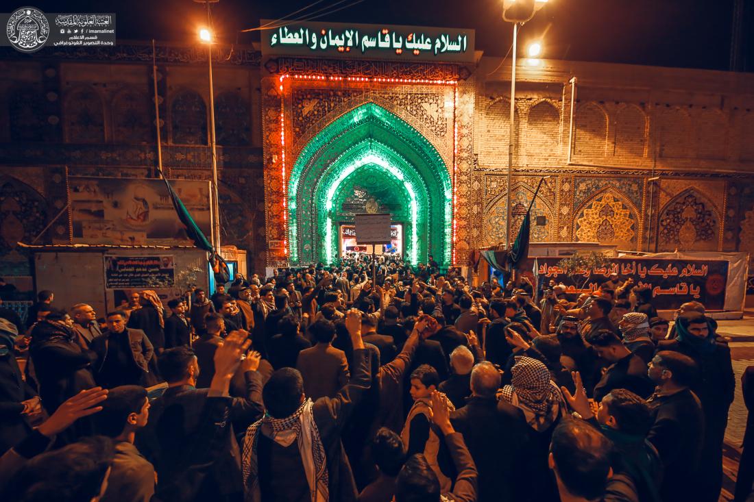موكب النجف الاشرف يحي ذكرى شهادة القاسم (عليه السلام) من داخل المرقد الشريف | 