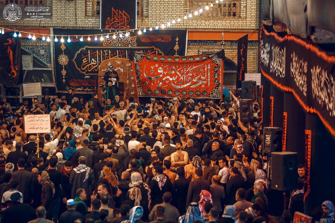 موكب النجف الاشرف يحي ذكرى شهادة القاسم (عليه السلام) من داخل المرقد الشريف | 