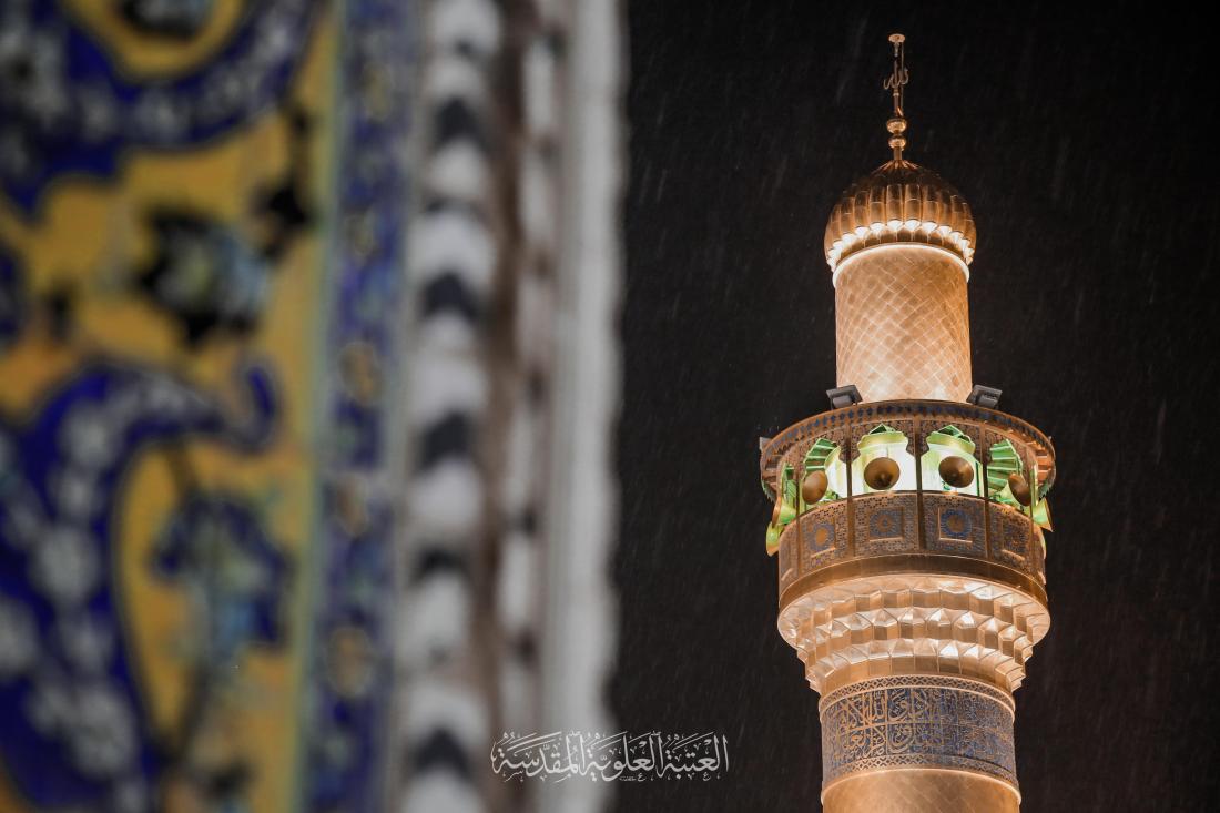 امطار الخير تهطل لتتبرك بقبة المولى امير المؤمنين سلام الله عليه | 