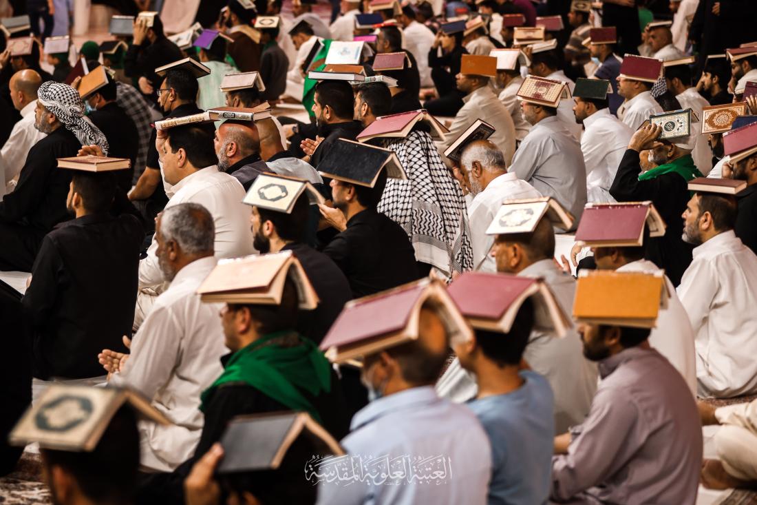 المؤمنون يحيون الليلة الأخيرة من ليالي القدر في رحاب الصحن العلوي المطهر | 