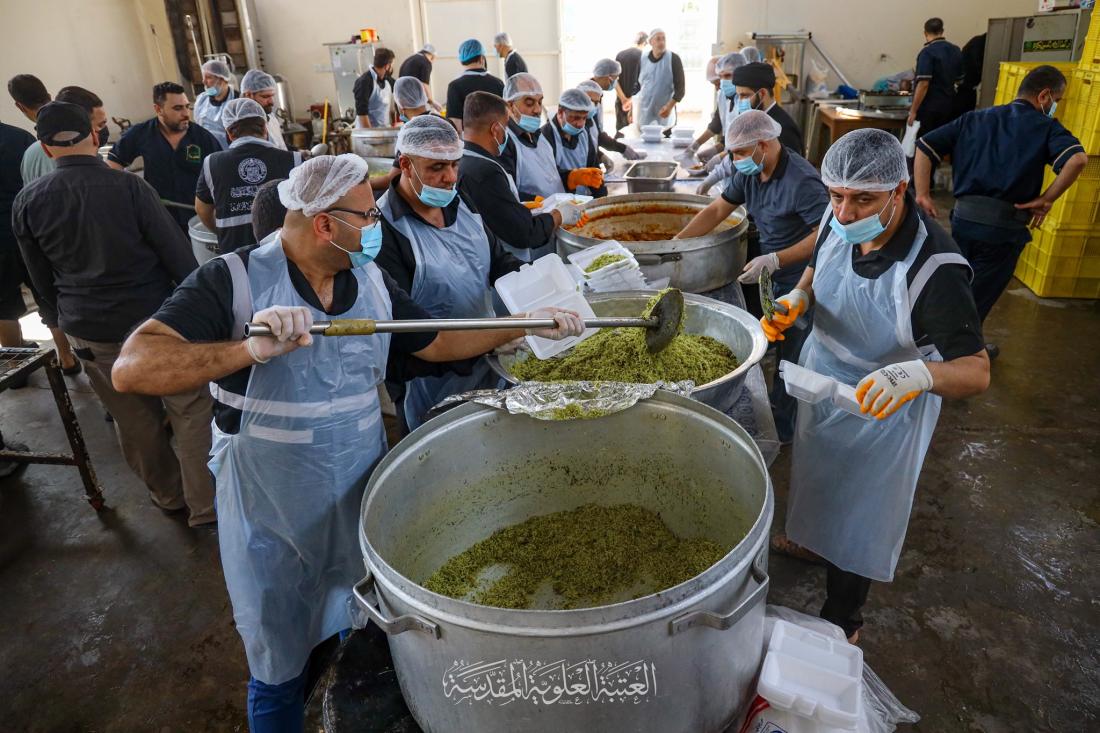 طلائع زائري الأربعين في النجف الاشرف ومواكب الخدمة تتسابق لخدمتهم | 