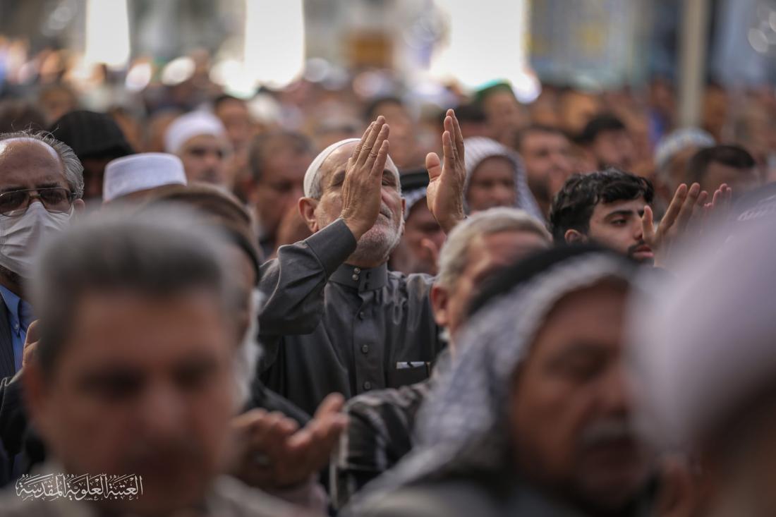 صلاة الجماعة في يوم الجمعة المبارك بمشاركة زائري حرم المولى أمير المؤمنين (سلام الله عليه) | 