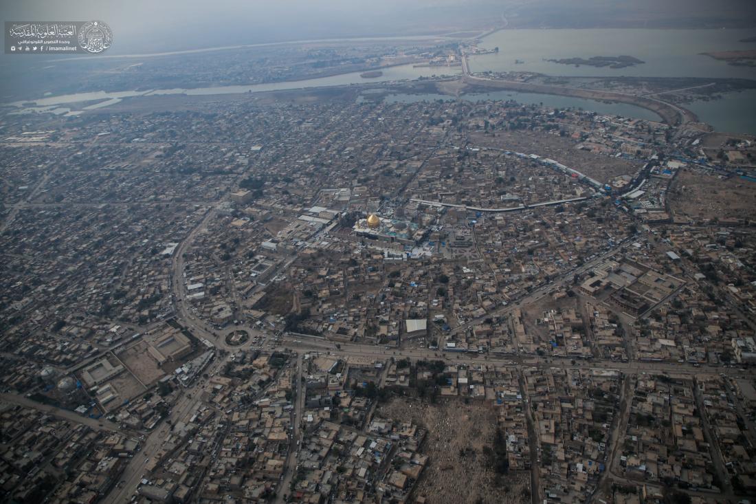 من الجو .. أجواء الزيارة في أرجاء حرم الإمامين العسكريين (عليهما السلام) في ذكرى شهادة الإمام علي الهادي (صلوات الله وسلامه عليه) | 