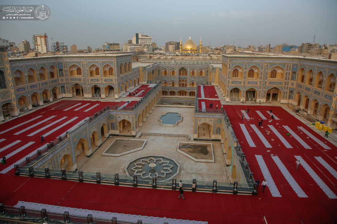 قسم مضيف الزائرين يستضيف زائري المولى أمير المؤمنين (عليه السلام) في سفرة رمضانية ثانية وسط أرجائه المباركة في صحن السيدة فاطمة الزهراء (عليها السلام) | 