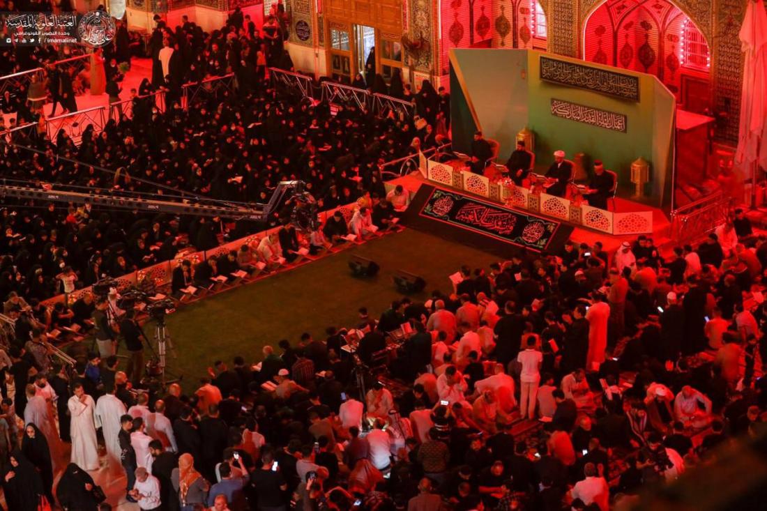  المؤمنون يحيون المراسم العبادية في رحاب الصحن الحيدري الشريف- ليلة التاسع عشر من شهر رمضان المبارك - أعمال ليلة القدر - دعاء الجوشن الكبير | 