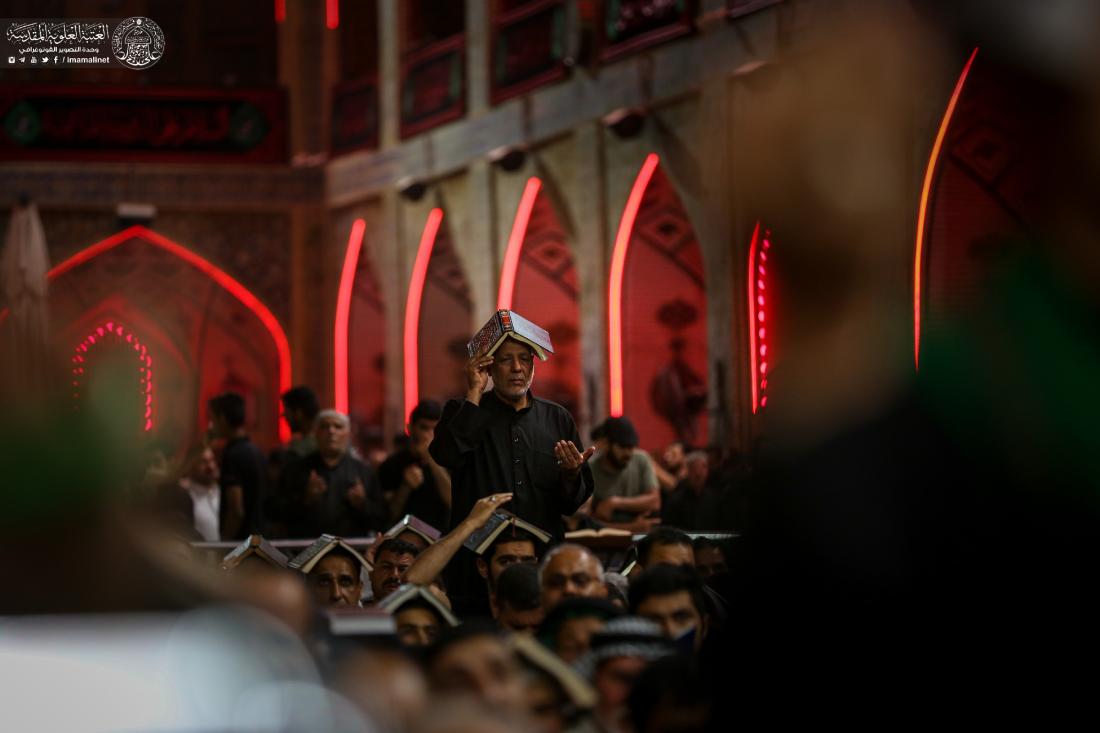 زائرو مرقد المولى أمير المؤمنين (عليه السلام) يحييون ليلة القدر بروايتها الثانية - ليلة الحادي والعشرين من شهر رمضان - ليلة شهادته الأليمة | 