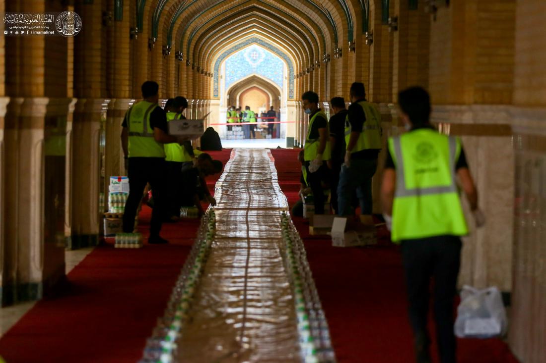 العتبة العلوية المقدسة تحتضن مأدبة إفطار كبرى للصائمين في صحن السيدة فاطمة الزهراء (عليها السلام ) والأروقة المؤدية إليه  في ليلة إستشهاد المولى أمير المؤمنين علي (عليه السلام) | 