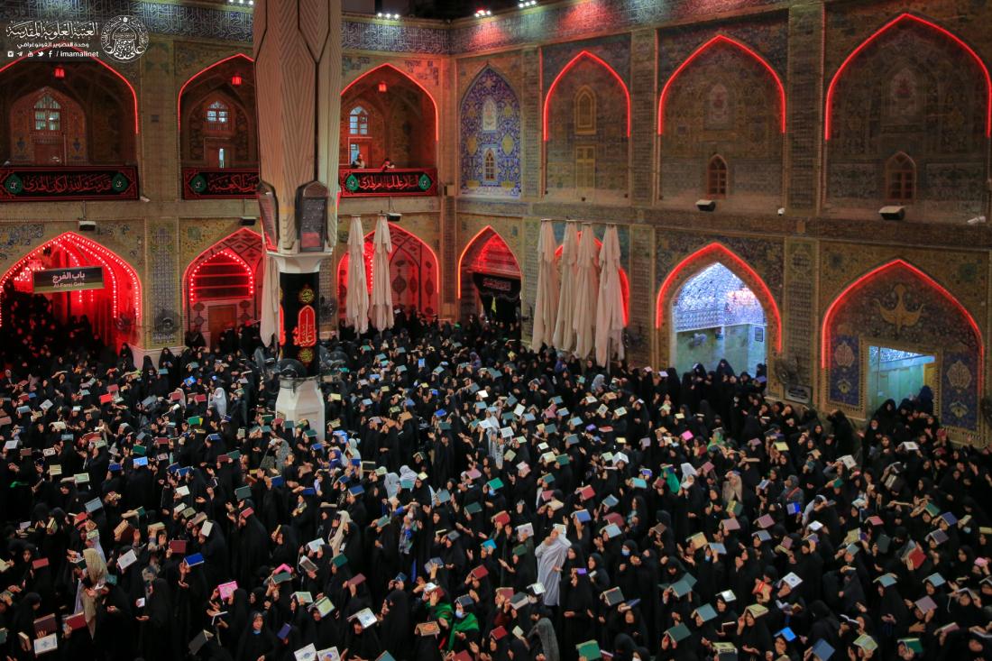 زائرو مرقد المولى أمير المؤمنين (عليه السلام) يحييون ليلة القدر بروايتها الثانية - ليلة الحادي والعشرين من شهر رمضان - ليلة شهادته الأليمة | 
