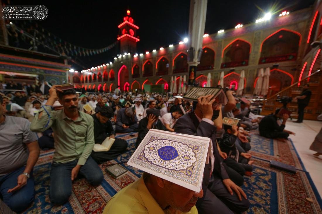 الأجواء العبادية في حرم المولى أمير المؤمنين (عليه السلام)، والصحن الحيدري الشريف - إحياء أعمال الليلة الثالثة والعشرين - ليلة القدر بروايتها الثالثة | 