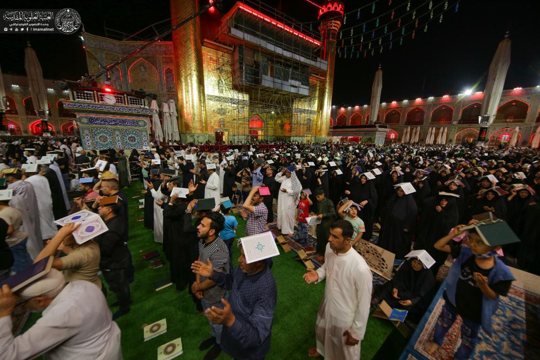 الأجواء العبادية في حرم المولى أمير المؤمنين (عليه السلام)، والصحن الحيدري الشريف - إحياء أعمال الليلة الثالثة والعشرين - ليلة القدر بروايتها الثالثة | 