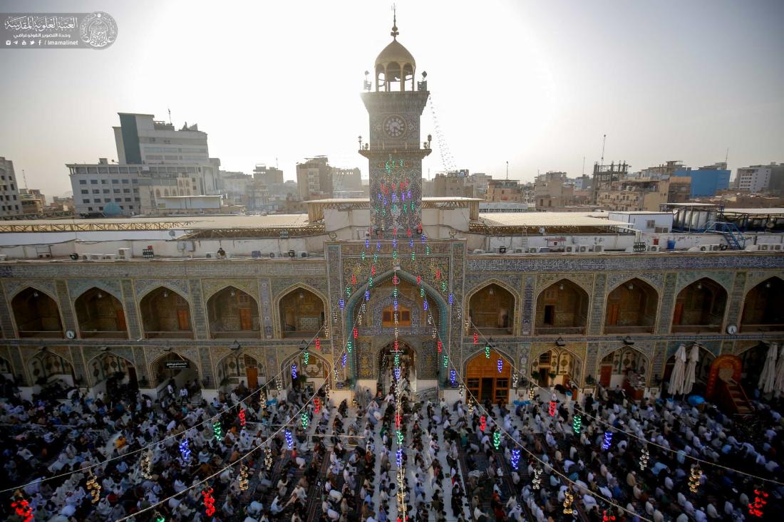 مراسم إقامة صلاة عيد الفطر المبارك في رحاب مرقد المولى أمير المؤمنين (عليه السلام) | 