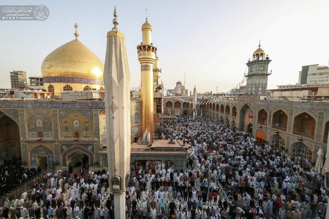 مراسم إقامة صلاة عيد الفطر المبارك في رحاب مرقد المولى أمير المؤمنين (عليه السلام) | 