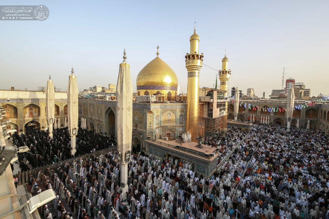 مراسم إقامة صلاة عيد الفطر المبارك في رحاب مرقد المولى أمير المؤمنين (عليه السلام) | 