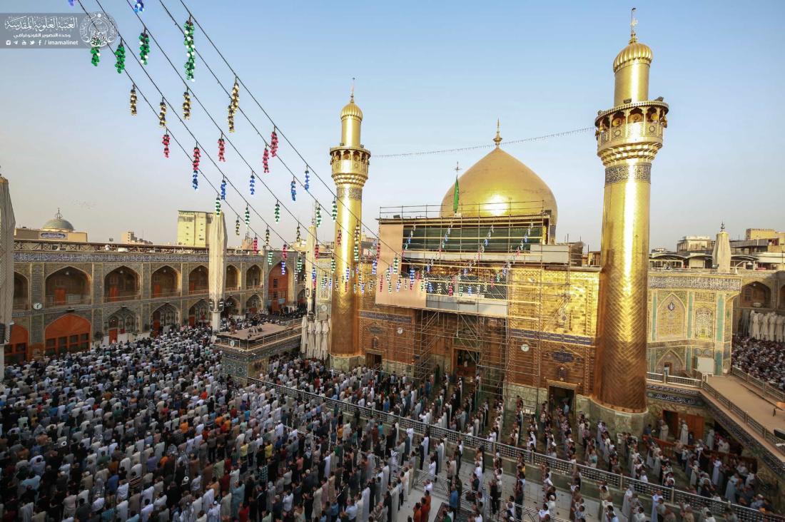 مراسم إقامة صلاة عيد الفطر المبارك في رحاب مرقد المولى أمير المؤمنين (عليه السلام) | 