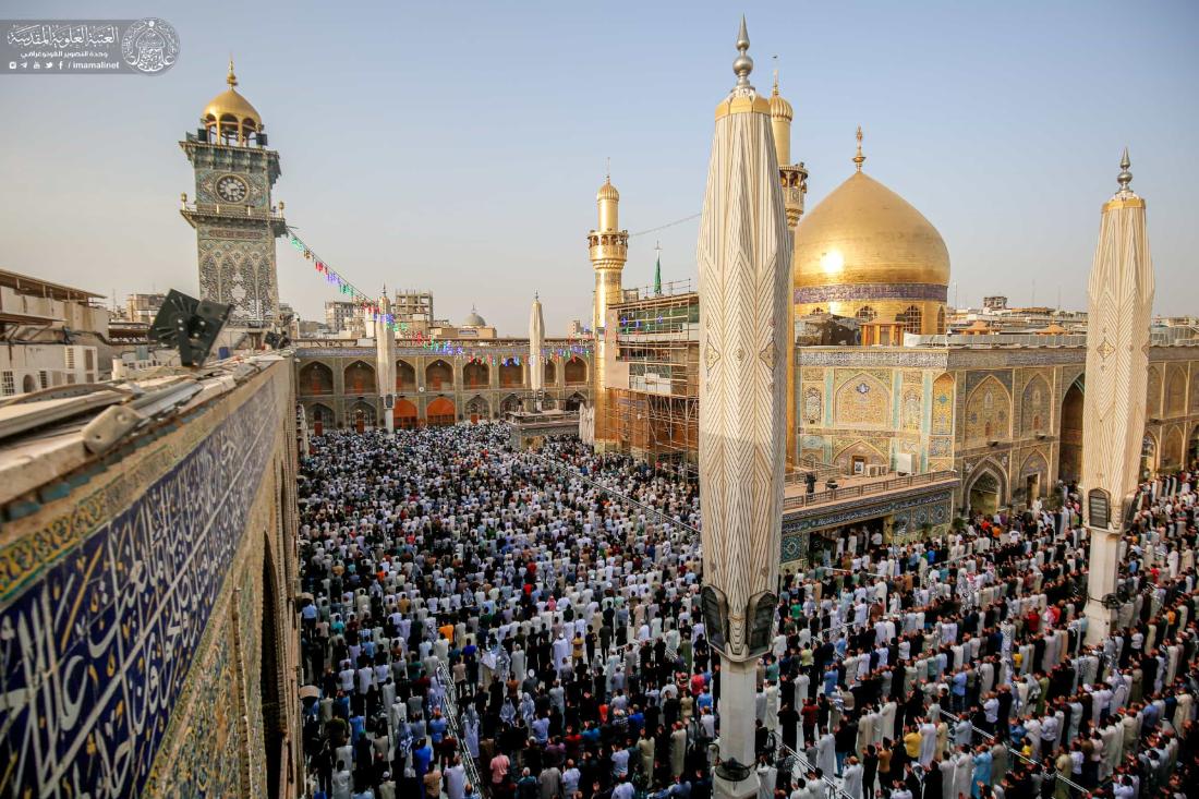 مراسم إقامة صلاة عيد الفطر المبارك في رحاب مرقد المولى أمير المؤمنين (عليه السلام) | 